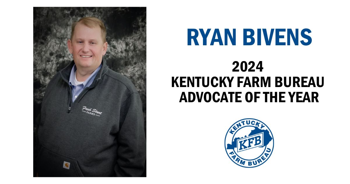 Kentucky Farm Bureau Names Ryan Bivens its 2024 Generation Bridge Advocate of the Year